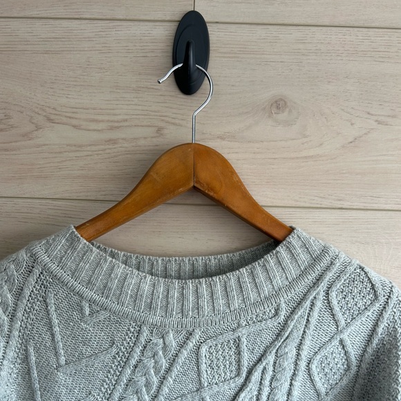 J Crew Cable Knit Crew Neck Sweater, Size Small - Picture 5 of 9